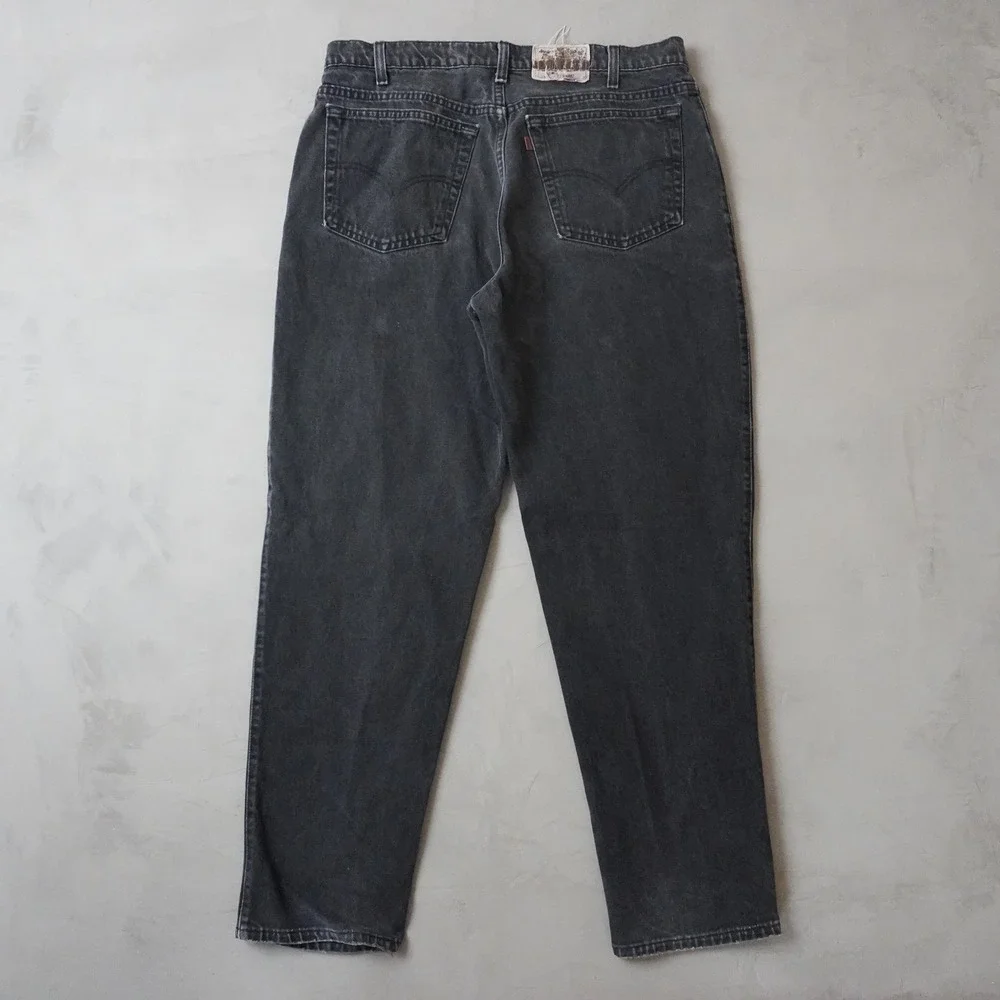 Vintage Levis 545 Jeans 38x32 Mens Black Loose Fit Straight USA Made Denim 90s
